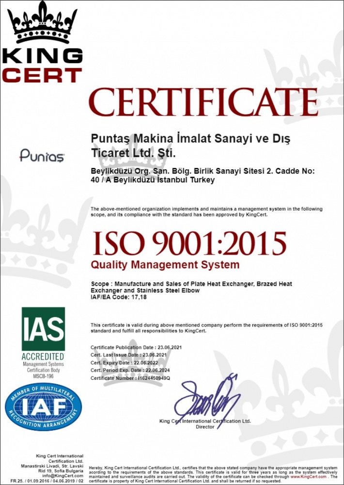 ISO 9001 : 2015